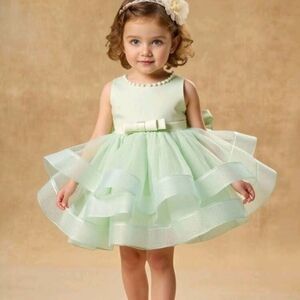Elegant Mint Green Kids Dress